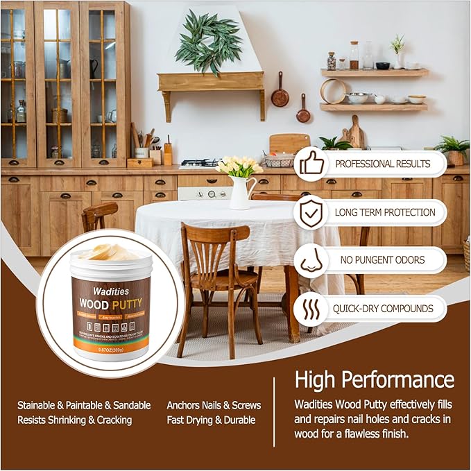 Natual Wood Filler, Natual Wood Putty, Paintable Stainable Wood Repair Putty - Image 2