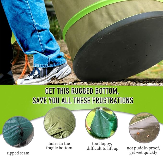 Colwelt Collapsible Garden Bag 47Gallon, Collapsible Leaf Bags - Image 3