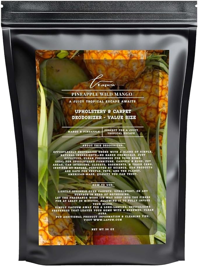 Pineapple Wild Mango Carpet Freshener Powder Refill 36 oz | Powerful Odor by Lapew