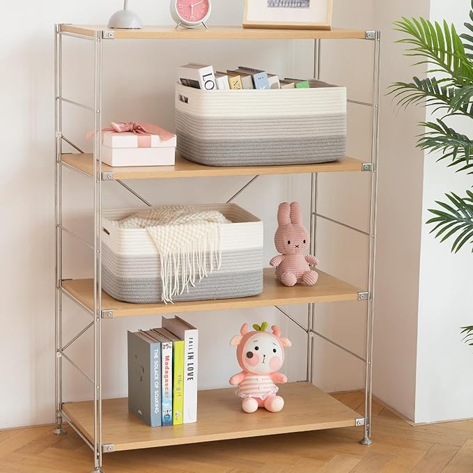 Large Storage Basket for Organizing, Woven Rope Basket for Shelves, Closet - Image 6