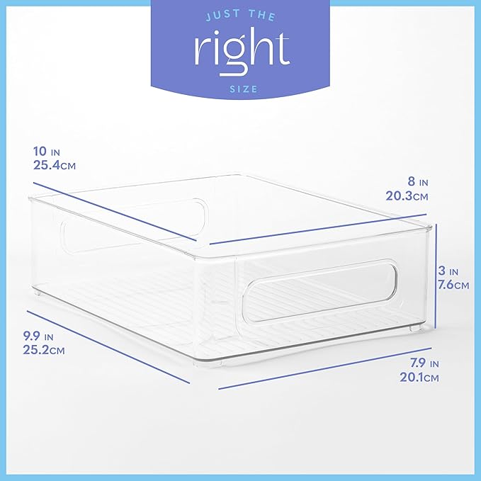 Plastic Food Storage 8 Pack Clear Container Bin - Image 4