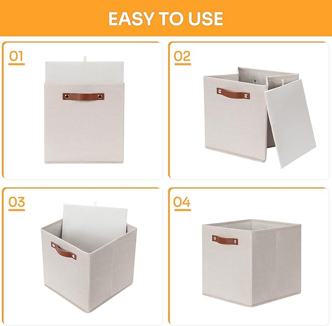 DULLEMELO 12inch Cube Storage Baskets - Image 5
