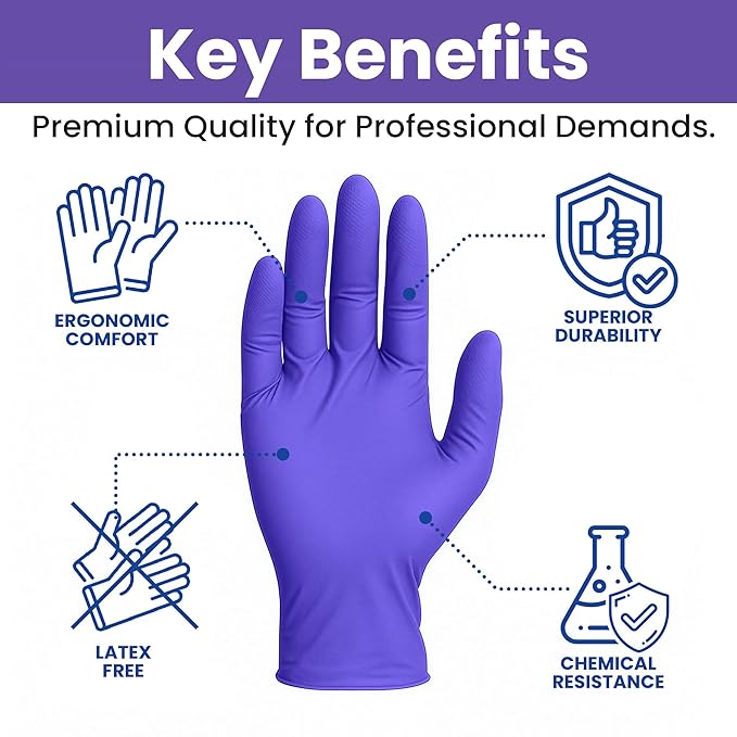 SafeWay Nitrile Disposable Gloves — Multi-Purpose Powder-Free, Medical Use - Image 3