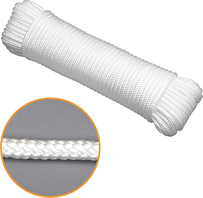 Gardzen 2-Pack 100' x φ1/4" White Rope, UV Resistant Rope - Image 2