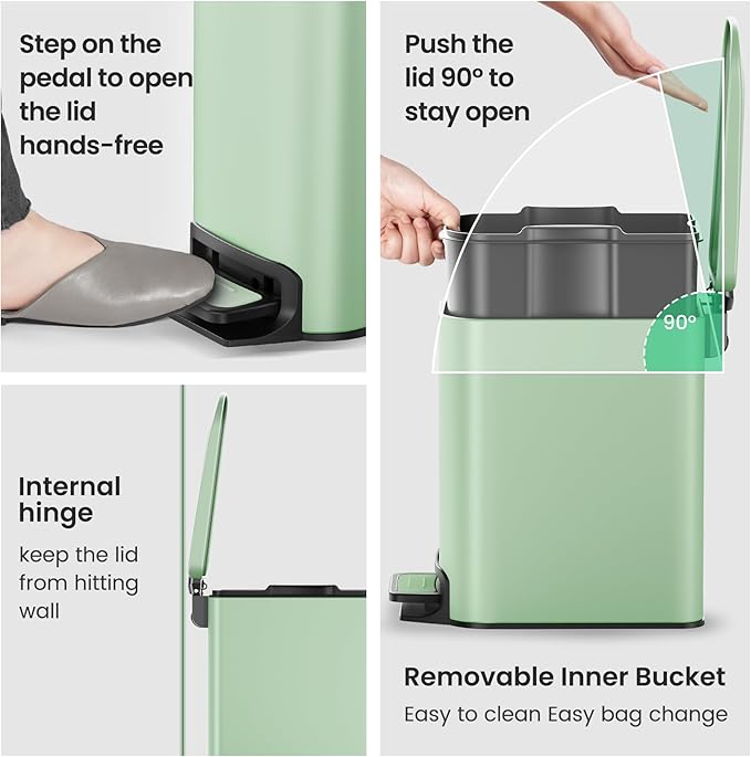 Cesun Small Bathroom Trash Can - Image 5