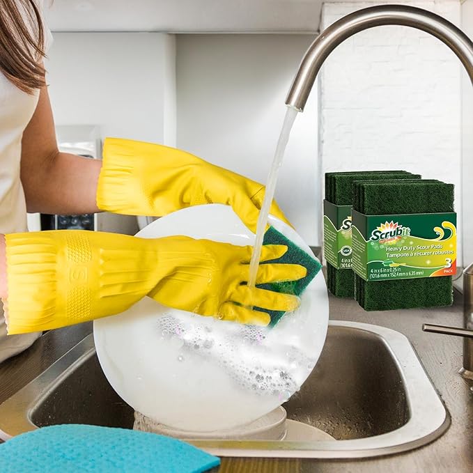 Scouring Pads - Heavy Duty Household Cleaning Scrubber - Reusable Scrubbing - Image 3