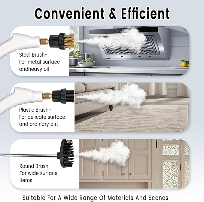 2500W Handheld Steam Cleaner, Portable Car Steamer - Image 4