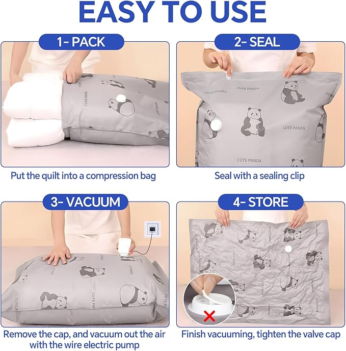 5 Jumbo + 5 Large Tear-Proof Vacuum Storage Bags - Image 7