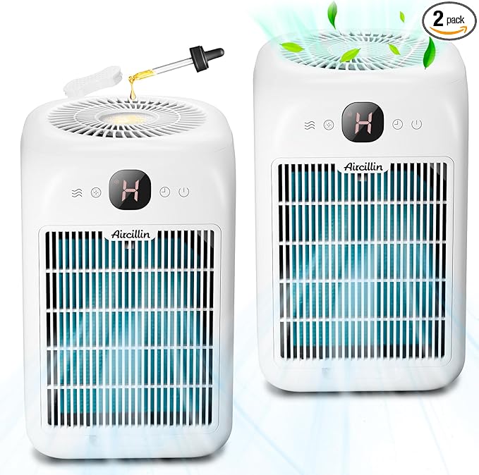 Air Purifiers for Home Bedroom Large Room, Powerful DC Motor Covers Up to 908 by Aircillin