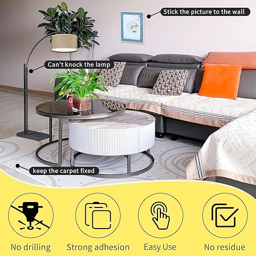 3Pack Double Sided Tape Heavy Duty, 2in x 66FT, Universal High Tack Strong Wall - Image 3