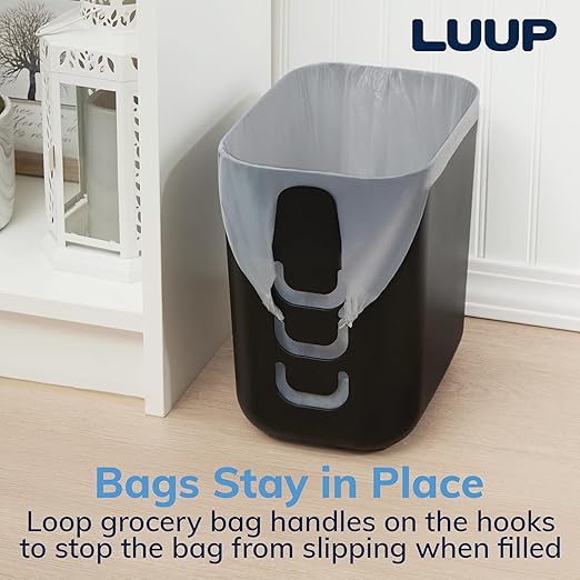 STORi Luup Bathroom Wastebasket, Secure Grocery Bags, Plastic Garbage Container - Image 4