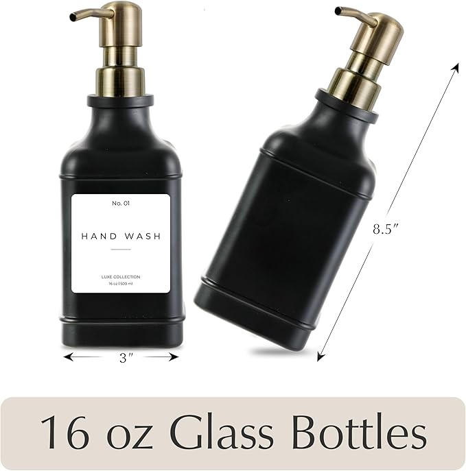 Emerson Essentials Soap Dispenser, Dish Soap Dispenser, Soap Bottle Bathroom Set - Image 2