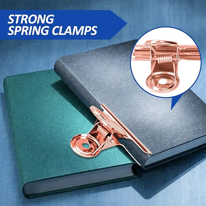 10 Pack Large Metal Hinge Clips 2.5 Inches Bull Hinge Paper Clips Bulldog Clips - Image 3