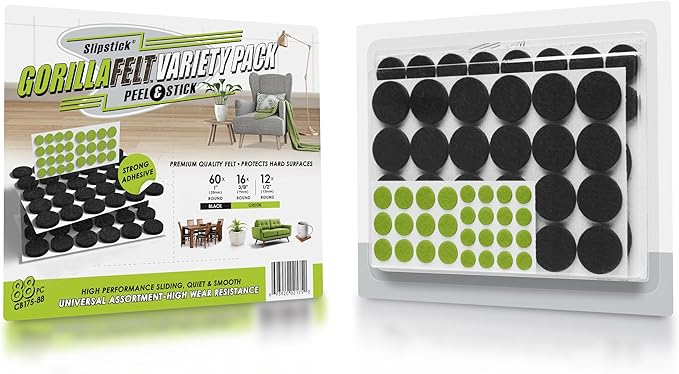 Slipstick Gorilla Felt 1 Inch Furniture Pads Premium Furniture Pads & Chair Leg - Image 5