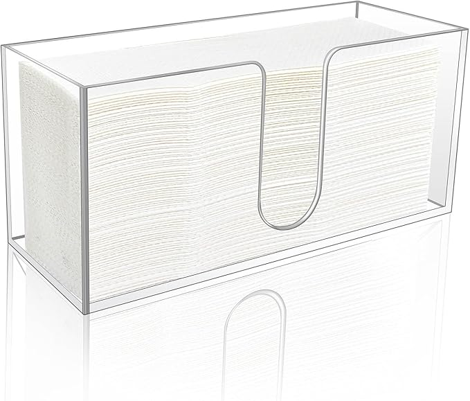 1Pack Acrylic Countertop Paper Towel Holder, Paper Towel Dispenser by CDIVEFTN