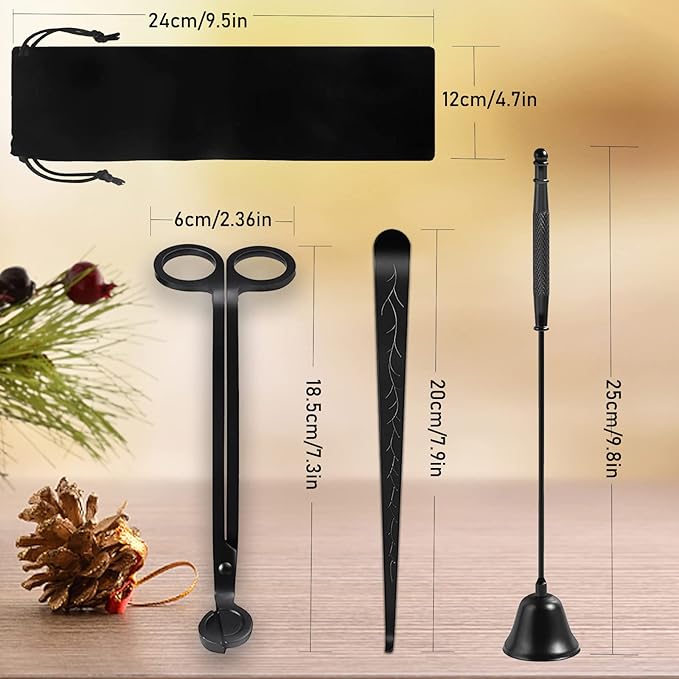 3 in 1 Candle Accessory Set, Candle Wick Trimmer Cutter, Candle Snuffer & - Image 5
