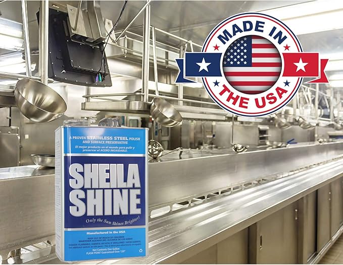 Sheila Shine 1 Gal. Can Stainless Steel Cleaner and Polish, Protects Household - Image 2