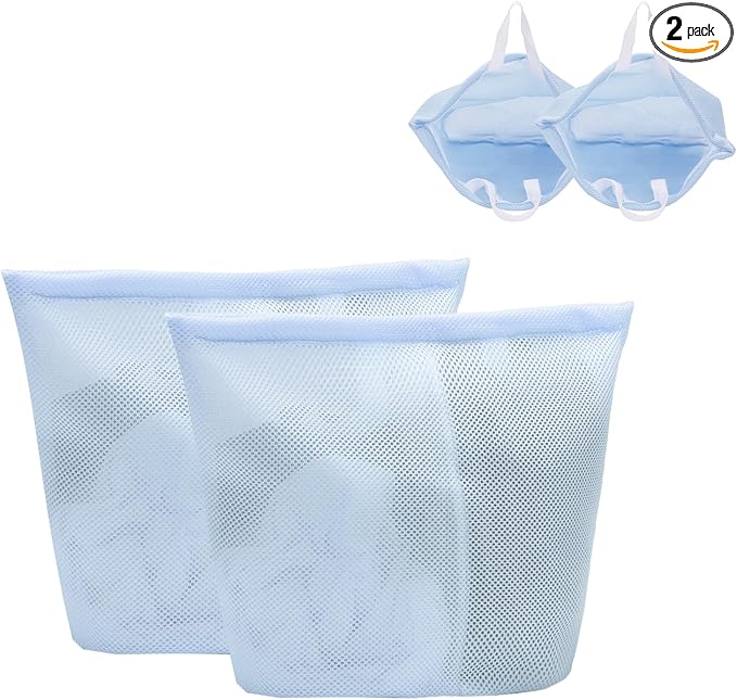 2 Pcs laundry bag with handles mesh laundry bags washing machine laundry totes by Unknown