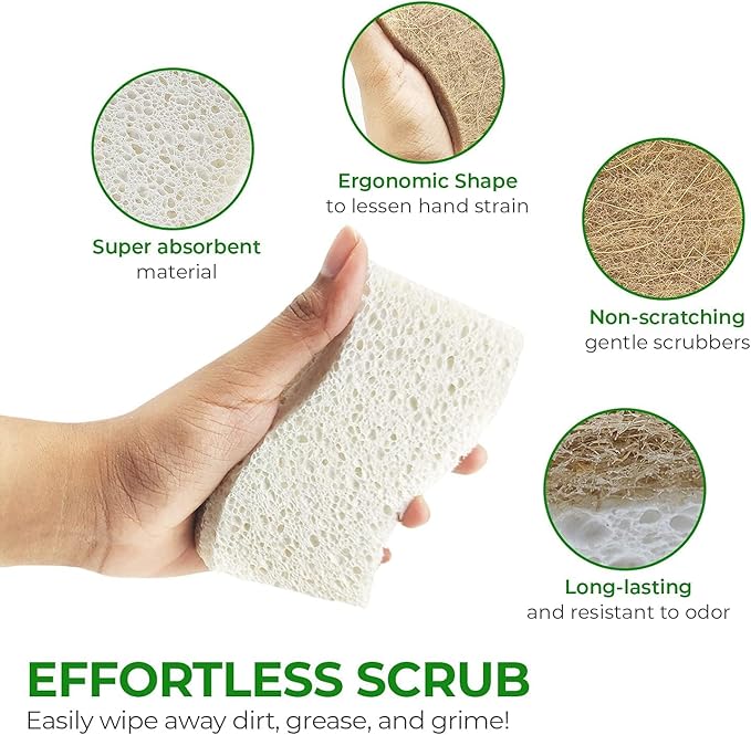 Biodegradable Natural Kitchen Sponge - Image 7