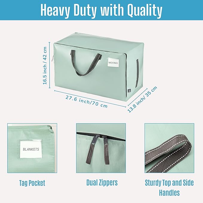 VENO 10 Pack Moving and Storage Bags, Heavy Duty, Alternative to Moving Boxes - Image 3