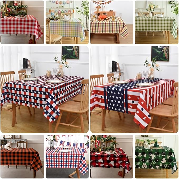 Waterproof Plaid Tablecloth Fabric - Image 5