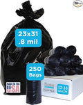 Home and Kitchen Durable Black Trash Bags, 12-16 Gallon, Strong and Puncture by HighBarTrashLiners