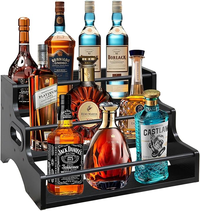 AT-VALY 3-Tier Spice Rack, Iron&MDF Kitchen Storage Shelf, Space-Saving - Image 7