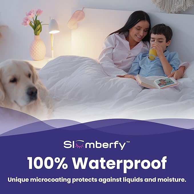 Full Size Waterproof Cooling Mattress Protector by Slumberfy - Image 4