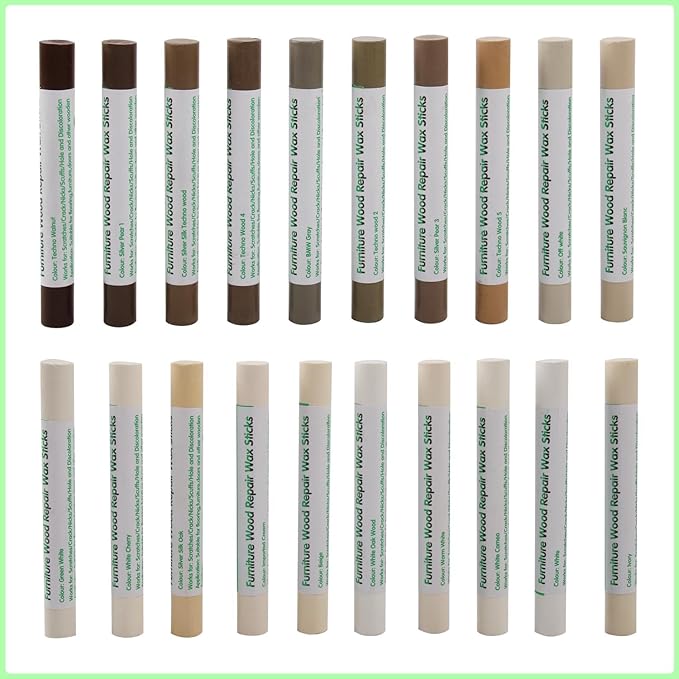 Furniture Markers Touch Up, 20 Colors Wood Filler Sticks, Wood Wax Crayons - Image 8