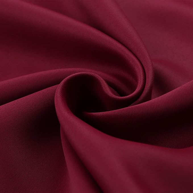 BGment Burgundy Blackout Curtains 90 Inch Long - Image 7
