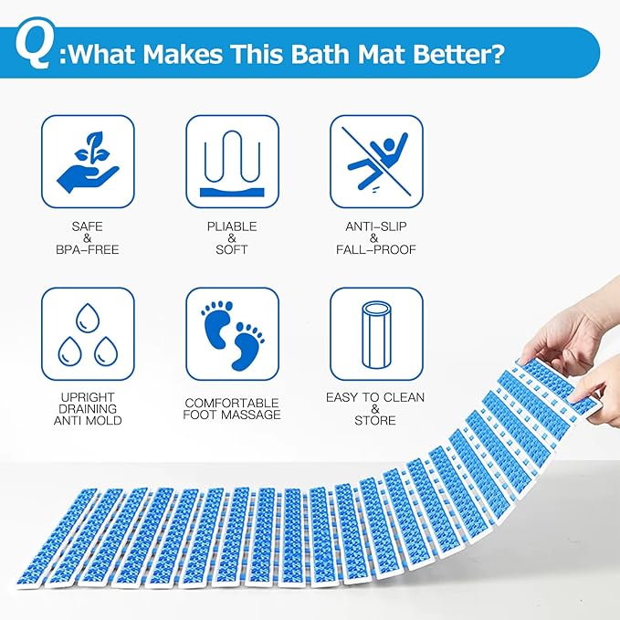 Matace Non Slip Rubber Bathtub & Shower Mat - Image 2