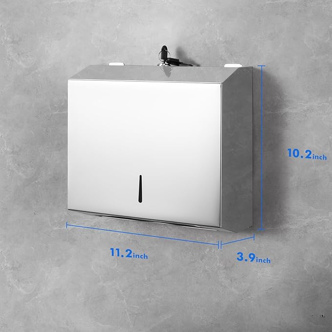 Paper Towel Dispenser Wall Mount Commercial, C Fold Multifold Hand Paper Towel - Image 6