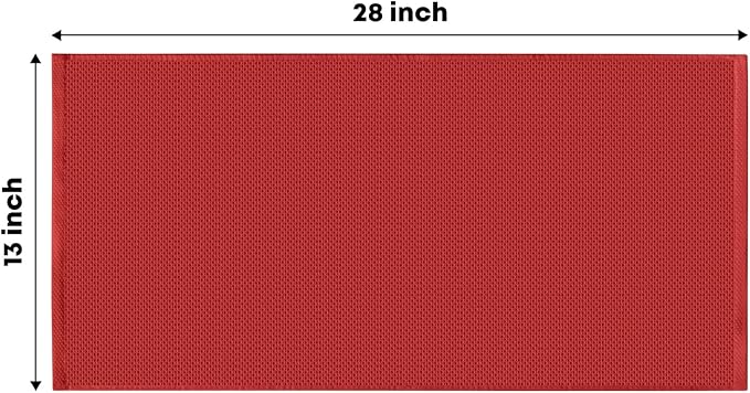 Artoid Mode 100% Cotton Dark Red Waffle Weave Kitchen Dish Cloths, 13x28 Inch - Image 7