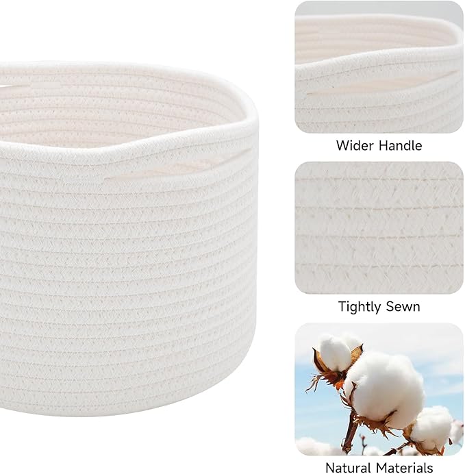 Small Basket for Organizing | Cube Shelf Closet Storage Baskets | 9.7×9.7×7.1” - Image 2