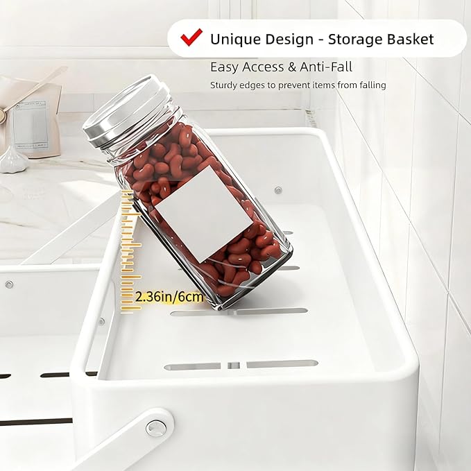 Bokelai Spice Rack 3 Tier Foldable Seasoning Organizer Jars Storage Holder Step - Image 3