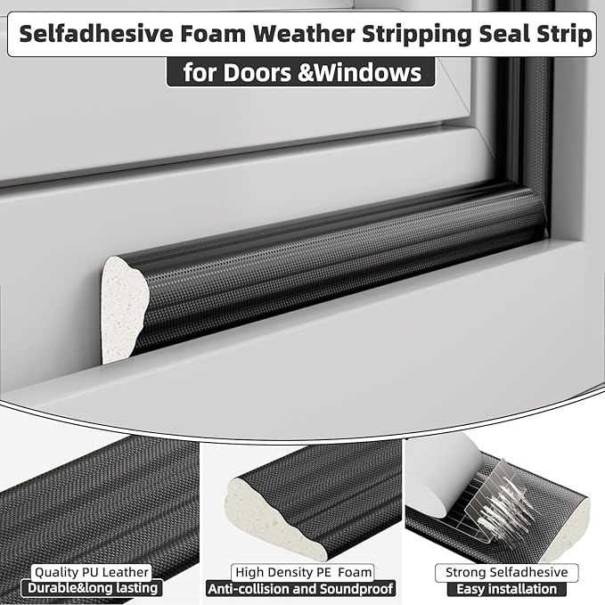 2 Pack*16.4 Ft Weather Stripping Seal Strip - Image 2