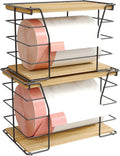 2 Pack Trash Bag Holder/Dispenser, Stackable Storage Laundry Kitchen Organizers by GIGIFTREE