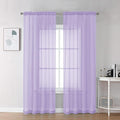 Chyhomenyc Lilac Sheer Curtains 72 Inch Length 2 Panels, Light Filtering Soft by Chyhomenyc