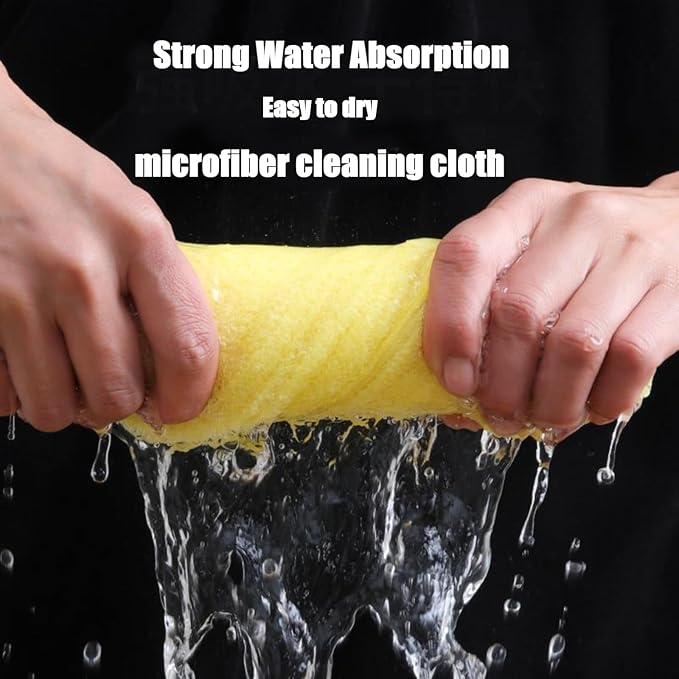 Bamboo Microfiber Cleaning Cloth-8Pcs Kitchen Wash Cloths, Wood Fiber Window - Image 2