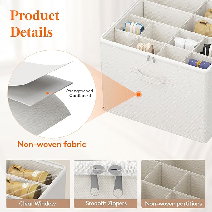 Lifewit Shoe Storage Organizer for Closet Fits 12-16 Pairs, Fabric Large Shoe - Image 3