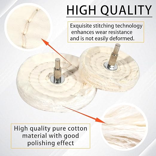 6PCS Buffing Wheels for Drill and 3 PCS Polishing Compounds, Wheel Polishing Kit - Image 3