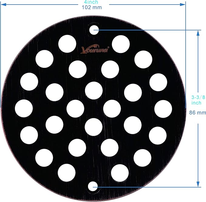 4-Inch Screw-in Shower Strainer Drain Cover Replacement Floor Strainer - Image 2
