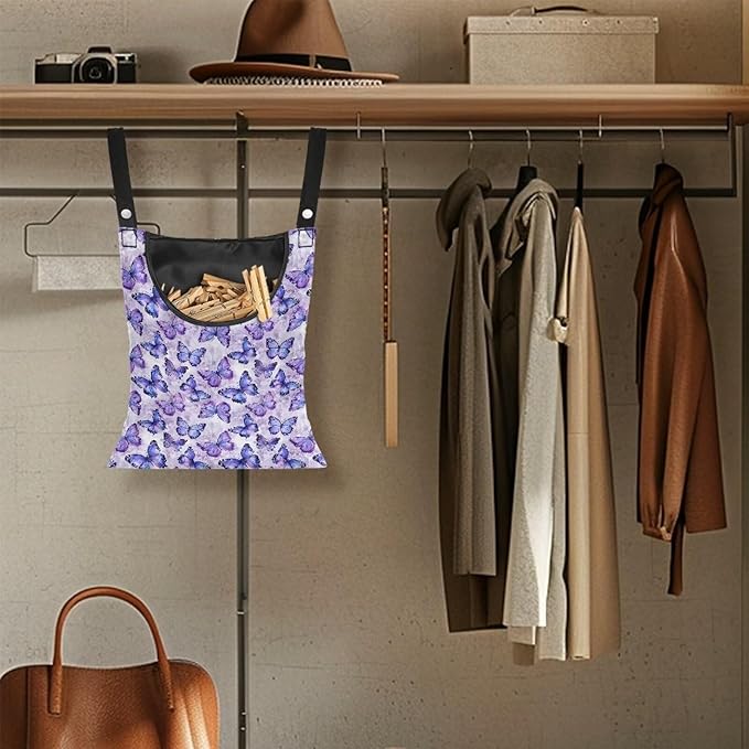 Butterfly Purple Clothespin Bag - Image 5