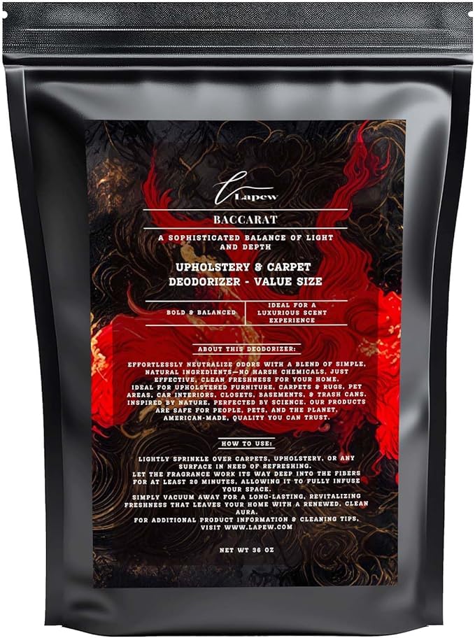 Baccarat Carpet Freshener Powder Refill 36 oz | Powerful Odor Eliminator by Lapew