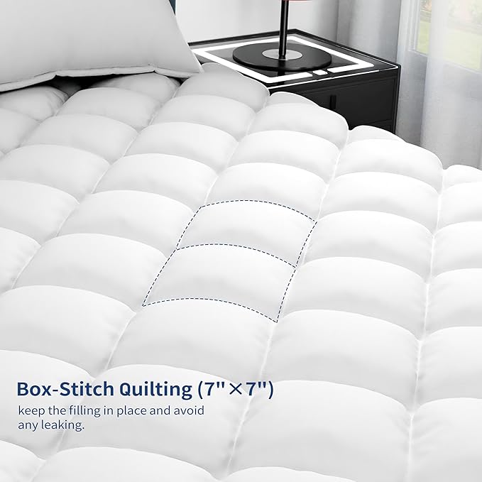 Sunflower Twin Mattress Pad, Hypoallergenic Cotton Mattress Cover College Dorm - Image 8