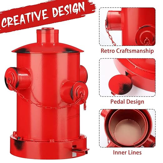 Hoolerry Fire Hydrant Trash Can Retro Creative Garbage Can - Image 3