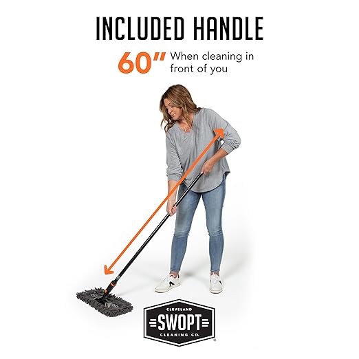 SWOPT 18” Microfiber Dust Mop, Microfiber Flexible Duster, Cotton Mop + 60" - Image 8