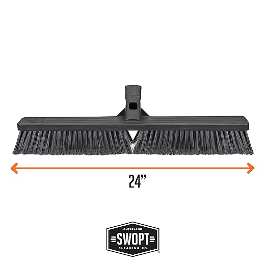 SWOPT 24” Standard Multi-Surface Push Broom Head — Indoor and Outdoor Push - Image 6