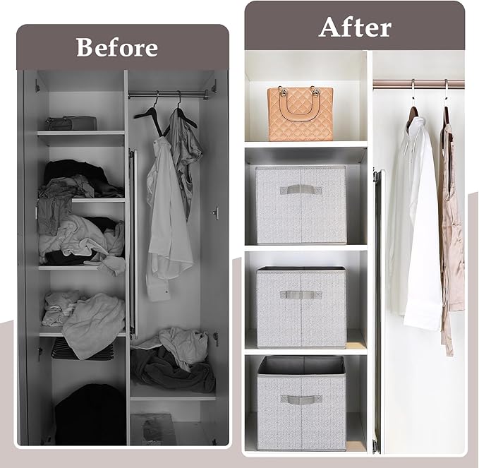 WUIKE Closet Storage Bins, Trapezoid Storage Boxes - Image 5