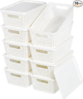 Plastic Storage Baskets With Lid, Storage Bins by Unknown